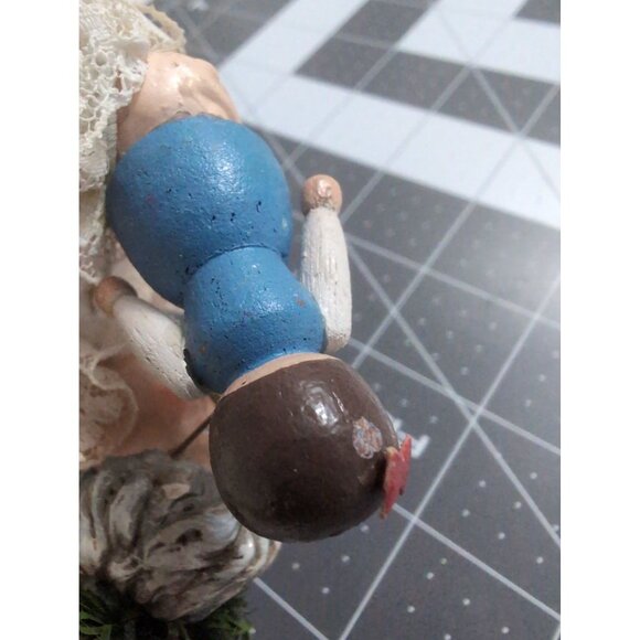 Clothtique Possible Dreams Mrs. Claus w/ wooden doll  7 inch ornament Taiwan - Picture 12 of 12